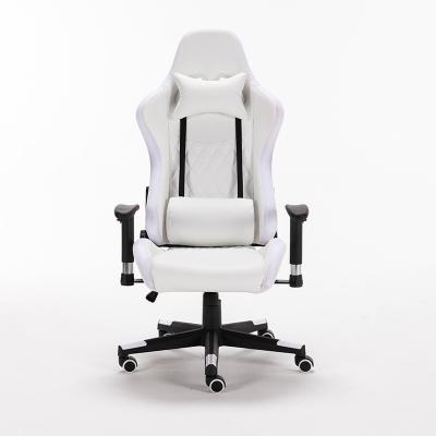 China Personal (Height) PC Armrest Adjustable Adjustable Gamer Chair White E-sports Racing Gaming Chair for sale