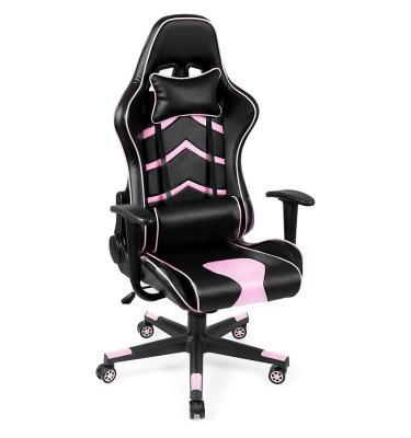 China Wholesale Adjustable (Height) Gamer Chair Computer Gaming Economic Racing Black Pink Chair for sale