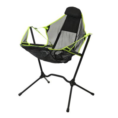 China Modern Foldable Aluminum Luxury Backrest Recliner Leisure Rock Swing Hammock Outdoor Rise Camping Chair for sale