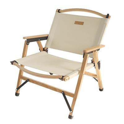 China Modern outdoor lightweight canvas camping beach chair comfort kermit wood chair best for sale