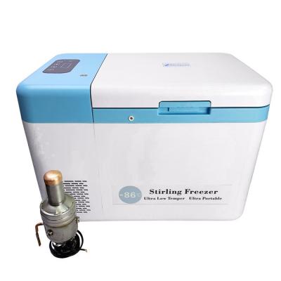 China 25L Portable Medical Low Temperature Stirling Deep Freezer for Hospital -86C Degree for sale