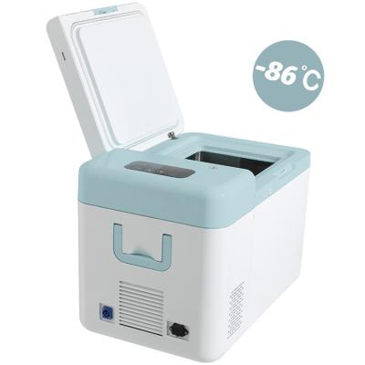 China 25l 60c 80c Ultra Low Cold Cool Freezer Para Alimentos do Mar Carne de Rapaz Frigorífico Para Vacinas Salvar à venda