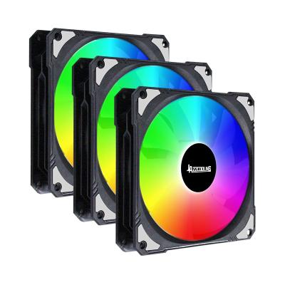 China Hot Sale RTS 3 Argb Cooler Fan PWM Controllable Computer Case 120mm 5V 3PIN+4PIN Computer Case Cooling Black Fans For PC for sale