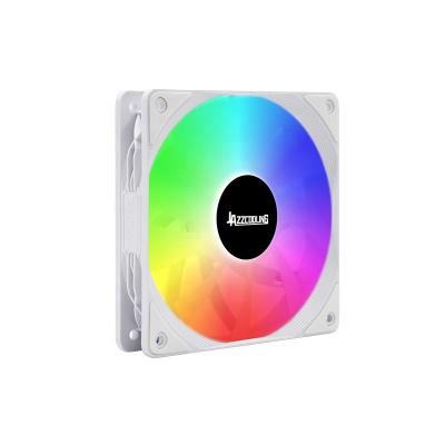 China Computer Case New Design 120mm 12v 3pin+4pin RGB White Colorful Cooling Fan For PC Computer Case for sale