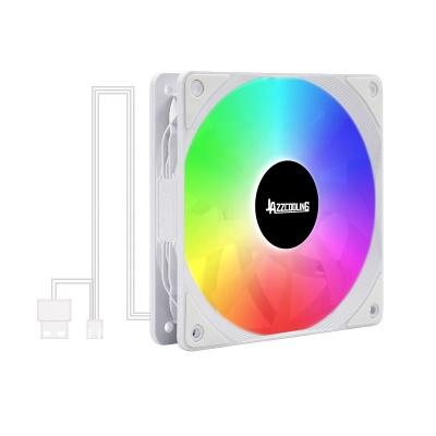 China New design 12v 3pin+4pin RGB computer case 120mm white slient computer case hot sale PC cooling fan for sale