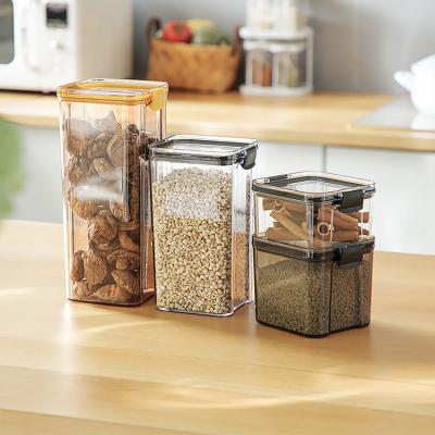 China Hot Selling Transparent Freshness Keeping Pet Plastic Food Storage Container Set Fresh Keeping Box for sale