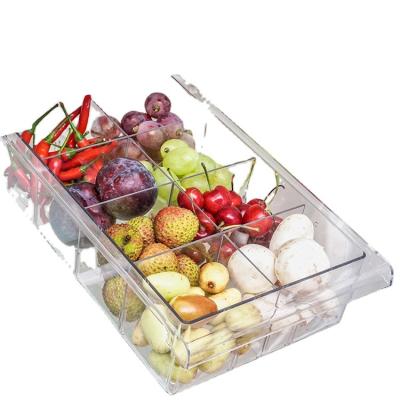 China Sliding Storage Sustainable Universal Drawer Refrigerator Plastic Organizer For Home Use for sale