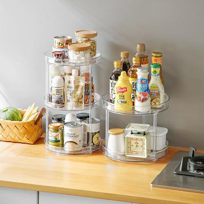 China Susan Turntable Spice Rack Organizer Lazy Plastic Viable for Cabinet, Kitchen Bathroom for sale