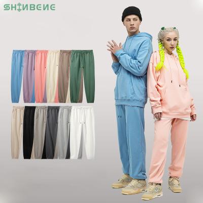 China SHINBENE Size 12 Colors Cotton Terry Drawstring Joggers Men Unisex Basic Fitness Casual Workout Sport Basic Running Sweatpants for sale