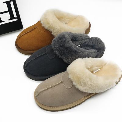 China Fashion Trend New Large Sneaker Warm Furry Winter Fits All Cow Plush Indoor Outdoor Slippers for sale