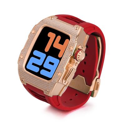 China High Hardness 2022 New Design Custom Logo Smart Watch Bling Case For Apple Watch Case 44 45 MM Series 8 7 6 5 4 SE for sale