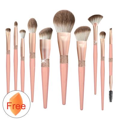 China Best of Home.Hotel.salon Amazon Selling 10 Pcs 16Pcs 18Pcs High Quality Colorful Rainbow Hair Makeup Brush Set for sale