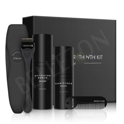 China Wholesale Price Portable High Level Beard Care With Oil Comb Serum And Activator Roller Beard Growth Kit for sale