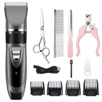 China Viable Pet Hair Trimmer Grooming Hair Cutters Low Noise Pet Dog Claw and Ears and Body Pet Electric Hair Trimmer for sale