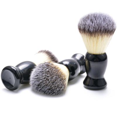 China High Quality Customized Customized Pure Color Private Label Vegan Men Synthetic Hign Hair Shaving Brush Wear-Resistance Resin Handle Hair Shaving Brush Cheap Black Shaving Brush for sale