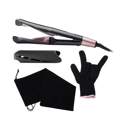 China Mordern 2 in 1 Hair Styling LCD Display Twist Straightening Flat Iron Ceramic Hair Straightener Curling Flat Iron for sale