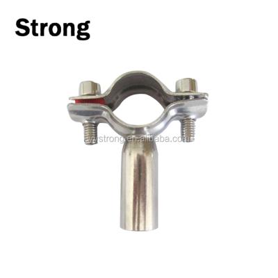 China Pipe Clamp OEM Stainless Steel Small Pipe Flange Bolt Clamps Round Tube Flange for sale