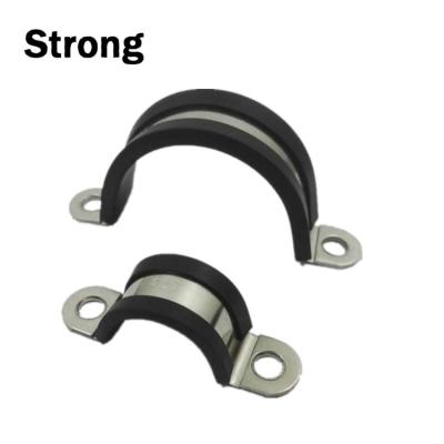 China Factory Supplier W1/W2/W3/W4 Cushion Lined P Size Pipe Clamp With Rubber for sale