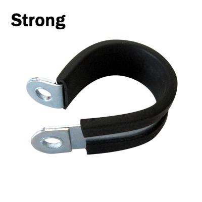 China Pipe Clamp Pipe Clamps Pipe Clamp With Rubber With Double Screw And Plastic Sleeve Size: 22mm-160mm for sale