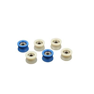 China Applicable To Cheap Windows U Groove Shaped Bearing Small Plastic Roller Pulley Wheels for sale