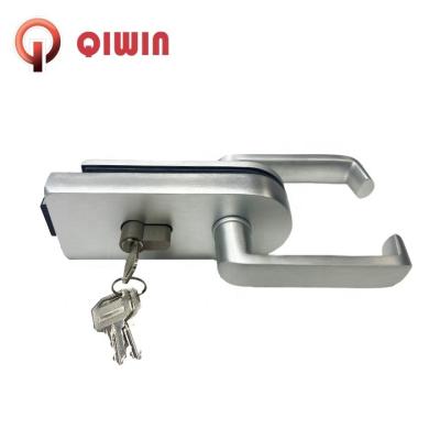 China Modern easy installation glass door lock for office door glass aluminum single cylinder glass lock for sale