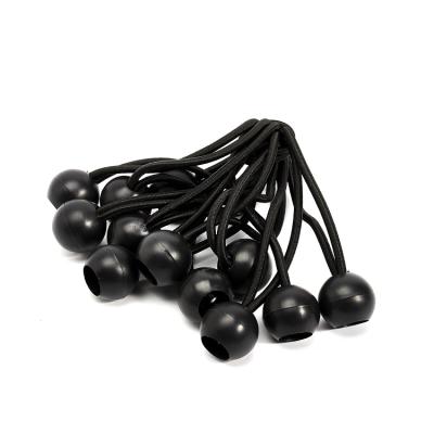 China Heavy Duty Wholesale Rubber Black Bungee Ball Ropes Tie Down Ball Bungee For Outdoor Tent Ball Rope for sale