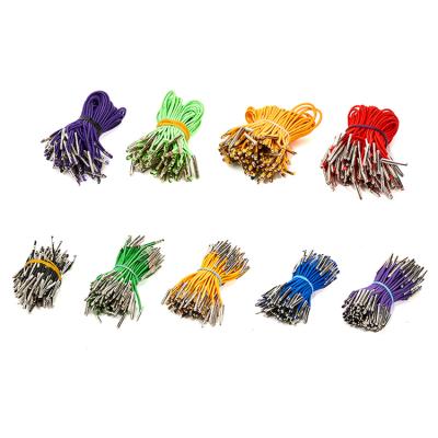 China Sustainable Colorful Elastic String With Tips 2mm Steel Elastic Cord With Burr Tips for sale