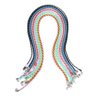 China Wholesale Viable Braided Adjustable Face Strap Neck Rope Earloop Lanyard Glass Masking Lanyard for sale