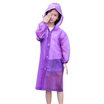 China Eva Lightweight Emergency Outdoor Raincoat Eco-friendly Logo Printed Reusable Rain Coat Kids Raincoat for sale