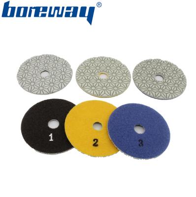 China Wet Stone 3 Steps Use Marble Granite Premium Polishing Pads For for sale