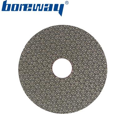 China For Stone 4inch 100mm 6 Step Machine Make Plated Machine Make Diamond Polishing Pads for sale