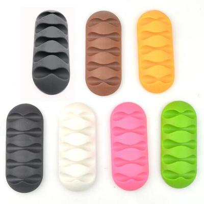 China Eco-friendly Mini Portable TPR Silicone Wrap - Proof Cord Clips Drop Cable Magnetic Desktop Plastic Clamp for sale