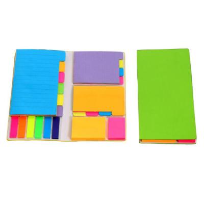 China New Design Education Customized Notebook Leather Modular Sticky Notes Colors PU Office Desk Gift Combo Set for sale