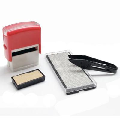 China Factory Price Back ABS Plastic Ink Dial Tray Grain Movable Seal Type Set Personalized Custom Self Inking Stamp for sale