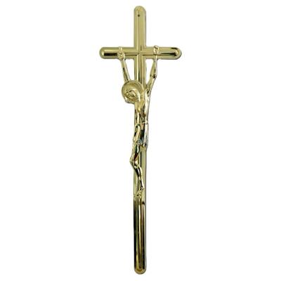 China D007size 55*17cm European style zamak coffin cross with Jesus accessories coffin crucifix for sale