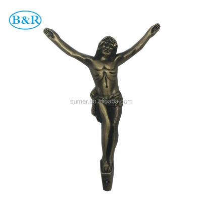 China J01 Style Accessories Zamak Coffin Decoration European Funeral Jesus Crucifix For Coffin for sale