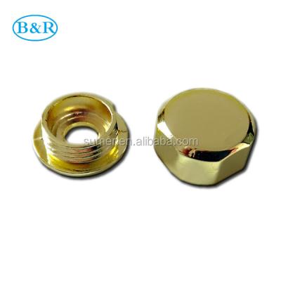 China European Style No D001 Diameter 2cm Gold Color Zamak Metal Coffin Screw-On Coffin Lid Cache-Force for sale