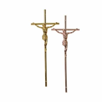 China DP005 Style European Funeral Accessories Gold Plastic Cross For Casket Casket Decoration for sale