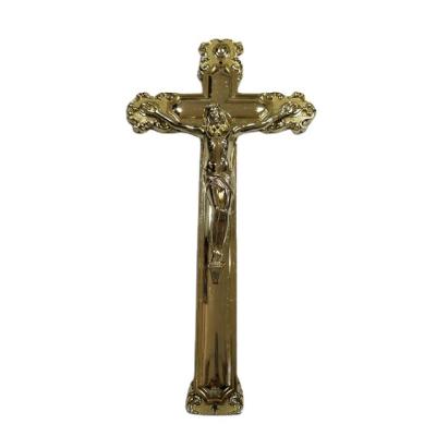 China European Style DP006 Funeral Decoration Gold Plastic Cross For Casket Casket Plastic Accessories for sale