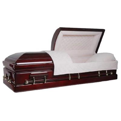 China SA74 DEMILLE high gloss solid maohogany cheap casket and used casket for sale for sale