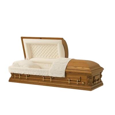 China SA42 American Style American Style Supplier Oak Monor Hot Selling Funeral Wooden Casket for sale