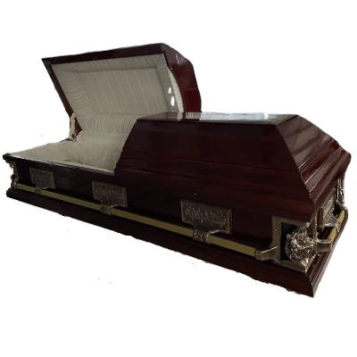 China American Style SA17 Hot Selling Adult Wooden Burial Coffin Porcelain Casket Manufacturer for sale