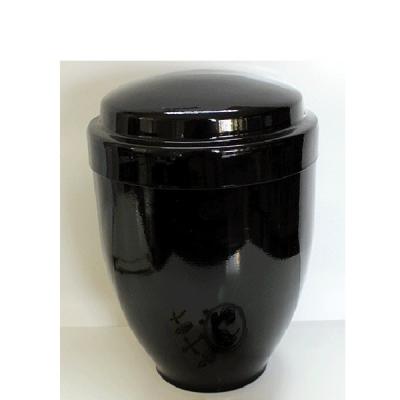 China European Style U002 Burial Black Color Metal Urn For Cremation for sale