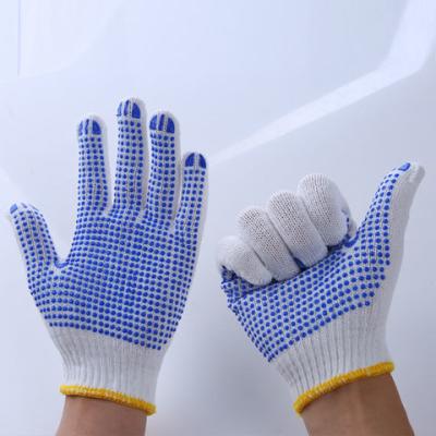 China Comfortable Wear Resistant Cotton Knitted Custom Design Lightweight PVC Dotted Protective Working Gloves Hyflex Hand Safety Work Gloves for sale