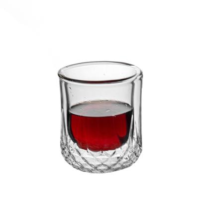 China Nordic Wind Steady Cup Crystal Glass Whiskey Bar Drinks Beer Cup Round Mug Wholesale Classic Home Institute Statistical Glass for sale