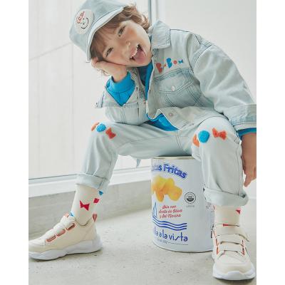 China 2021 Autumn Winter Fade Proof Color Denim Tracksuit Children's Denim Tracksuit New Boys And Girls for sale