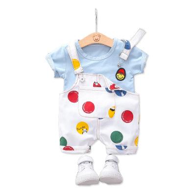 China Summer Boy's Formal Clothing Sets New 2020 Cotton Shirt + Toddler Boys Clothing Set Overall for sale