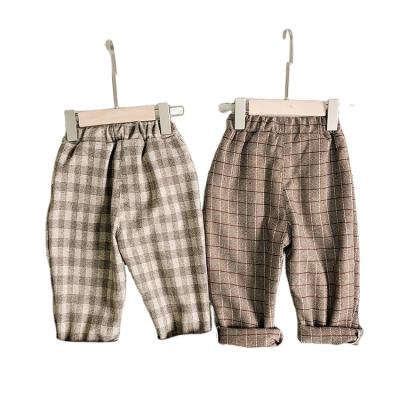 China New Arrival Breathable Wholesale Kids Plaid Pants Baby Boy For Kids Fashion Korea Design for sale