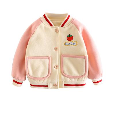 China New Winter Girls' Jacket Winter Girls' Jacket Cute Plush Thickened Baseball Jacket Anti-Shrink for sale