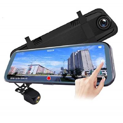 China 12MP 1080P Dual Lens Contact Mirror Car Dash Camera 10 Inch Large Screen Reverse Assist 500AMH for sale